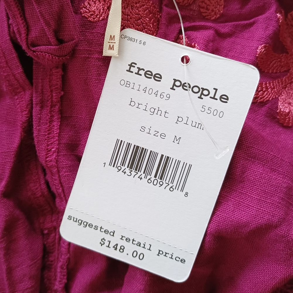 NWT Free People Fiona Embroidered Mini Dress - Picture 15 of 15